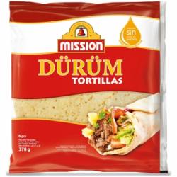 Wraps durum tortillas de trigo Mission sin aceite de palma 6 ud.