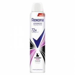 Desodorante en spray antitranspirante invisible pure 72h Advanced Protection Rexona 200 ml.
