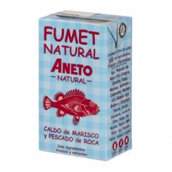 Fumet de marisco y pescado de roca natural Aneto sin gluten y sin lactosa 1 l.