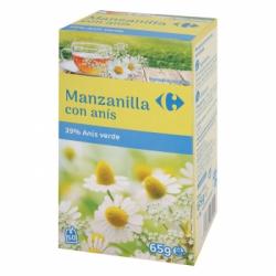 Manzanilla con anís en bolsitas Carrefour 50 ud.