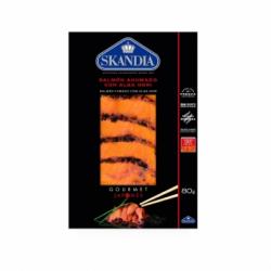 Salmón ahumado con alga nori Skandia sin gluten 80 g.