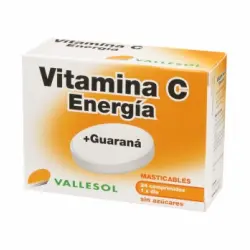 Vitamina C + guaraná Vallesol 24 comprimidos.