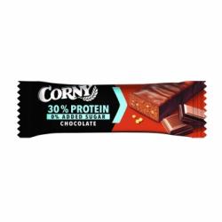 Barrita sabor chocolate alta en proteínas sin azúcar añadido Corny sin aceite de palma 50 g.