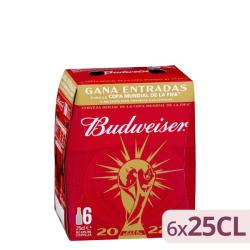 Cerveza suave Budweiser 6 botellines X 250 ml