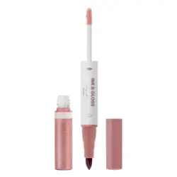 Pintalabios dúo Ink & Gloss Deliplus 01 nude rosado