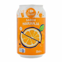 Refresco sabor naranja Carrefour Classic' lata 33 cl.