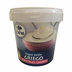 Yogur griego natural light Carrefour Extra 1 kg.