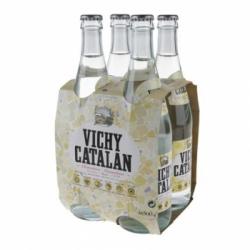 Agua mineral con gas Vichy Catalán natural pack de 4 botellas de vidrio de 50 cl.
