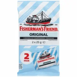 Caramelos sin azúcar añadido Original Fisherman's Friends sin gluten pack de 2 unidades de 25 g.