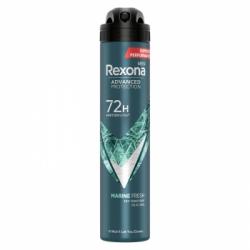 Desodorante en spray antitranspirante Marine Fresh 72h Advanced Protection Rexona 200 ml.