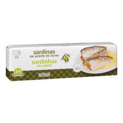 Sardinas en aceite de oliva Hacendado 2 latas X 0.086 kg