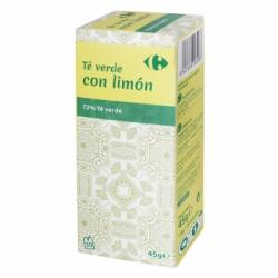 Té verde con limón en bolsitas Carrefour 30 ud.