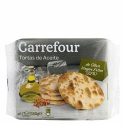 Tortas de aceite Carrefour pack de 6 unidades de 30 g.