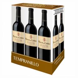 Vino tinto Tempranillo de la tierra de Castilla y León Mayor de Castilla pack de 6 botellas de 75 cl.