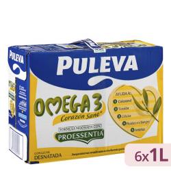 Bebida láctea desnatada omega 3 Puleva 6 bricks X 1 L