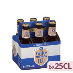 Cerveza 0,0% sin alcohol tostada Falke 6 botellines X 250 ml