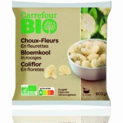 Coliflor ecológico Carrefour Bio 600 g.