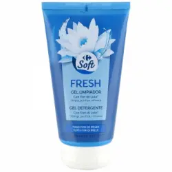 Gel limpiador facial flor de loto Carrefour Soft 150 ml.