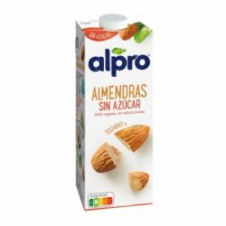 Bebida de almendras sin azúcar Alpro sin gluten sin lactosa brik 1 l.