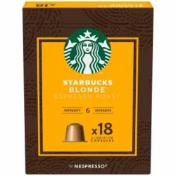 Café blonde espresso roast en cápsulas Starbucks Nespresso 18 ud.