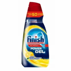 Gel para lavavajillas limón desengrasante Finish 50 lavados.