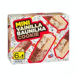 Helado mini sándwich vainilla y cookie Hacendado Caja 510 ml