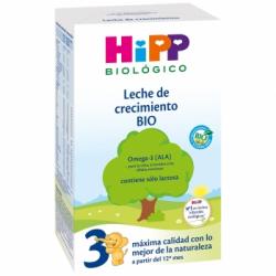 Leche infantil de crecimiento 3 desde 12 meses ecológica HiPP brik 500 g.