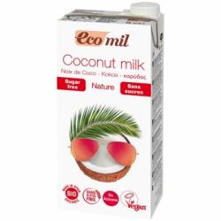 Bebida de coco sin azúcar ecológica EcoMil sin gluten brik 1 l.