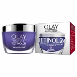 Crema facial hidratante de noche con retinol sin fragancia Regenerist Retinol24 Olay 50 ml.