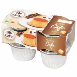 Flan de café Carrefour Extra sin gluten pack de 4 unidades de 100 g.