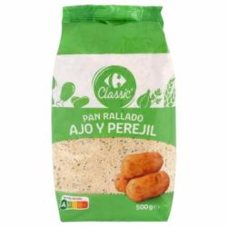 Pan rallado de ajo y perejil Classic Carrefour 500 g.