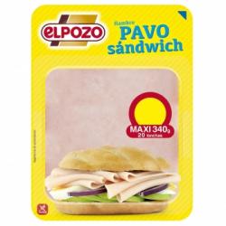 Pavo sándwich en lonchas ElPozo sin gluten 340 g.
