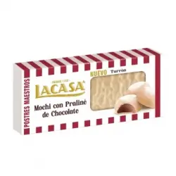 Turrón de mochi con praliné Lacasa sin gluten 200 g.