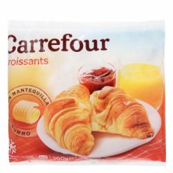 Croissants con mantequilla Carrefour pack de 6 unidades de 60 g.