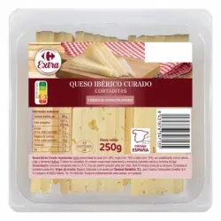 Queso ibérico curado Extra Carrefour cuña 250 g.