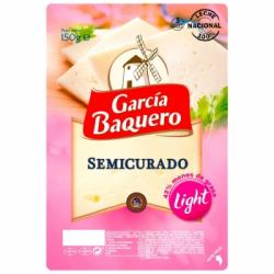 Queso semicurado light en lonchas García Baquero 150 g.