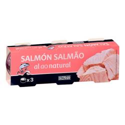 Salmón al natural Hacendado 3 latas X 0.05 kg