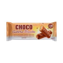 Barritas de galleta y caramelo bañadas de chocolate con leche Paquete 0.2 kg