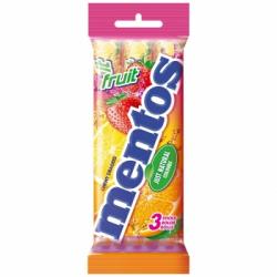 Caramelos de frutas Mentos pack de 3 unidades de 38 g.