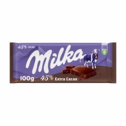 Chocolate con leche 45% cacao Milka 100 g.