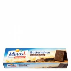 Galletas de mantequilla y chocolate MinusL sin lactosa 125 g.
