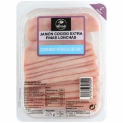 Jamón Cocido Extra en finas lonchas Carrefour El Mercado 225 g