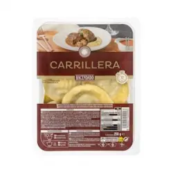 Pasta fresca girasoles carrillera y puré de patata Hacendado