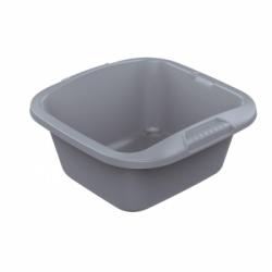 Barreño Cuadrado CARREFOUR 10 l. - Gris