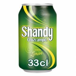 Cerveza Cruzcampo Shandy con limón lata 33 cl.