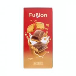 Chocolate con leche Fussion Hacendado relleno de galleta Belga Tableta 0.11 kg