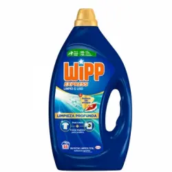 Detergente líquido limpieza profunda limpio y liso Wipp Express 55 lavados.