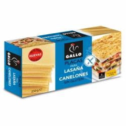 Placas para lasaña y canelones Gallo sin gluten 250 g.