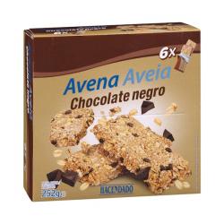 Barritas de avena Hacendado con chocolate negro Caja 0.12 kg