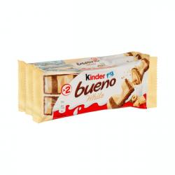 Barritas de barquillo Kinder Bueno white bañadas de chocolate blanco 3 paquetes X 0.039 kg